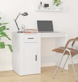 VidaXL Bureau 100x49x75 cm bewerkt hout wit