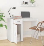 VidaXL Bureau 100x49x75 cm bewerkt hout wit