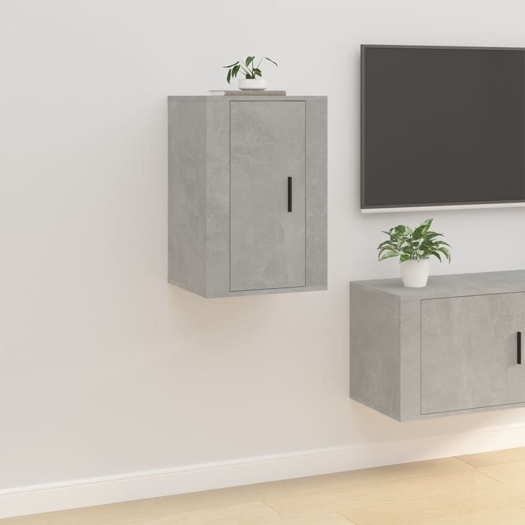 VidaXL Tv-wandmeubels 2 st 40x34,5x60 cm betongrijs