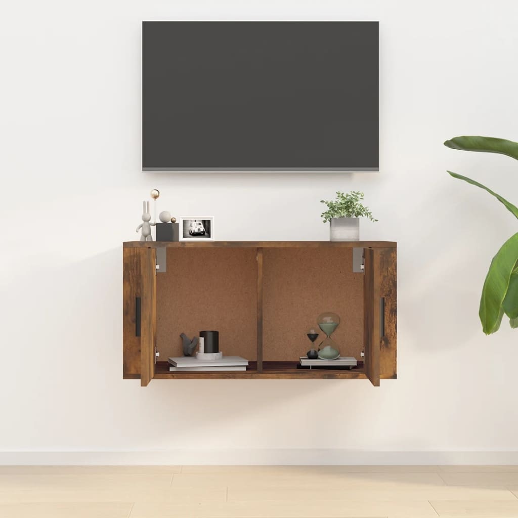 VidaXL Tv-wandmeubel 80x34,5x40 cm gerookt eikenkleurig