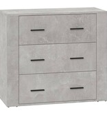 VidaXL Dressoir 80x33x70 cm bewerkt hout betongrijs