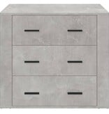 VidaXL Dressoir 80x33x70 cm bewerkt hout betongrijs