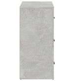 VidaXL Dressoir 80x33x70 cm bewerkt hout betongrijs