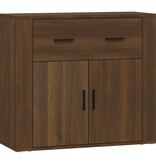 VidaXL Dressoir 80x33x70 cm bewerkt hout bruin eikenkleur