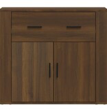 VidaXL Dressoir 80x33x70 cm bewerkt hout bruin eikenkleur