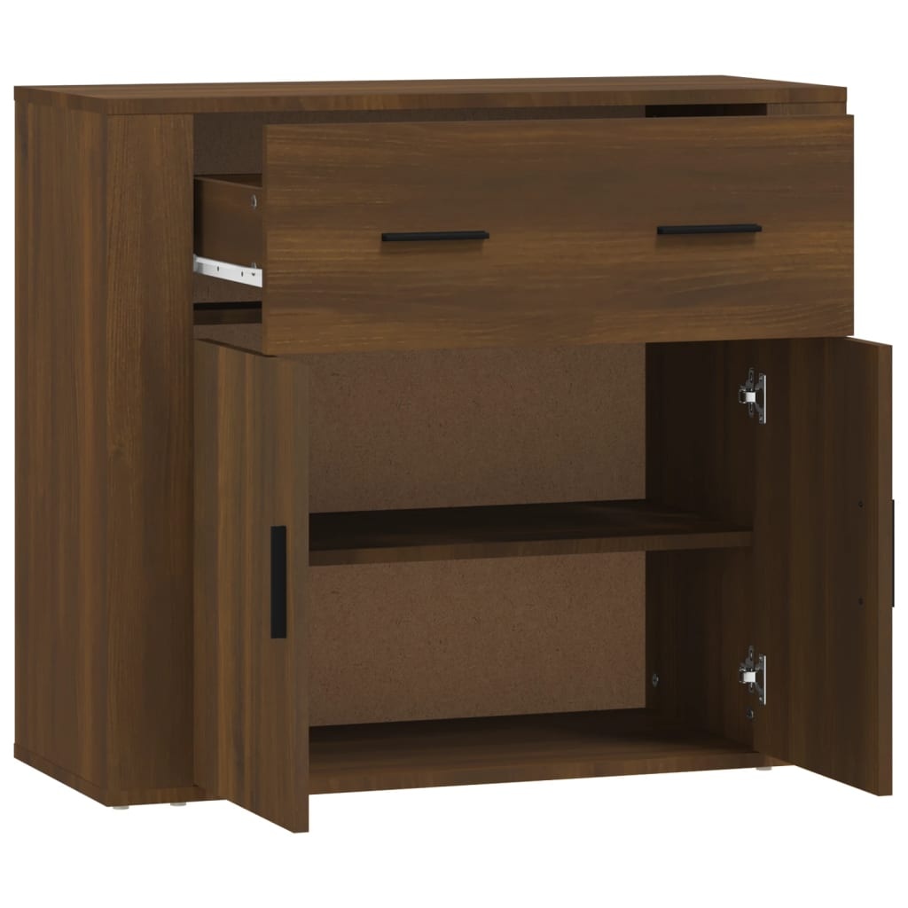 VidaXL Dressoir 80x33x70 cm bewerkt hout bruin eikenkleur