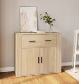 VidaXL Dressoir 80x33x70 cm bewerkt hout sonoma eikenkleurig