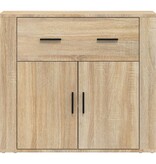 VidaXL Dressoir 80x33x70 cm bewerkt hout sonoma eikenkleurig