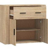 VidaXL Dressoir 80x33x70 cm bewerkt hout sonoma eikenkleurig