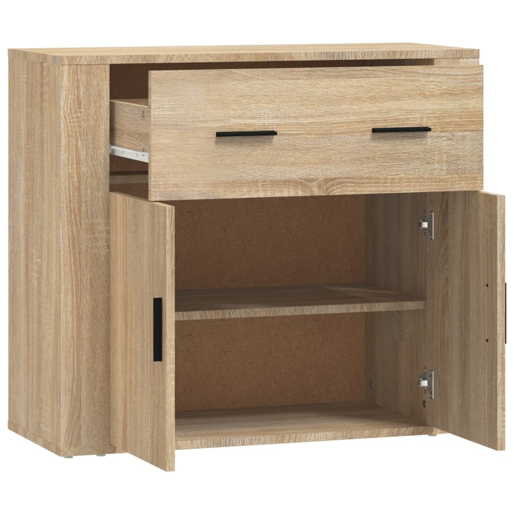 VidaXL Dressoir 80x33x70 cm bewerkt hout sonoma eikenkleurig