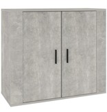 VidaXL Dressoir 80x33x70 cm bewerkt hout betongrijs