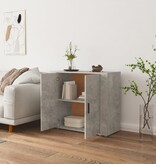VidaXL Dressoir 80x33x70 cm bewerkt hout betongrijs