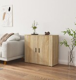 VidaXL Dressoir 80x33x70 cm bewerkt hout sonoma eikenkleurig