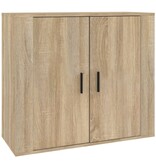 VidaXL Dressoir 80x33x70 cm bewerkt hout sonoma eikenkleurig