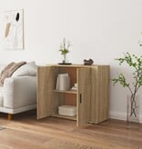 VidaXL Dressoir 80x33x70 cm bewerkt hout sonoma eikenkleurig