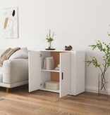 VidaXL Dressoir 80x33x70 cm bewerkt hout wit