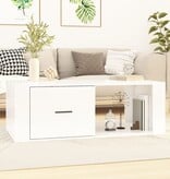 VidaXL Salontafel 100x50,5x35 cm bewerkt hout hoogglans wit
