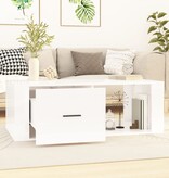 VidaXL Salontafel 100x50,5x35 cm bewerkt hout hoogglans wit