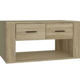 VidaXL Salontafel 80x50x40 cm bewerkt hout sonoma eikenkleurig