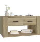 VidaXL Salontafel 80x50x40 cm bewerkt hout sonoma eikenkleurig