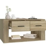 VidaXL Salontafel 80x50x40 cm bewerkt hout sonoma eikenkleurig