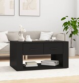 VidaXL Salontafel 80x50x40 cm bewerkt hout zwart