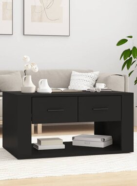 VidaXL Salontafel 80x50x40 cm bewerkt hout zwart