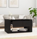 VidaXL Salontafel 80x50x40 cm bewerkt hout zwart