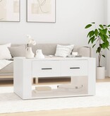VidaXL Salontafel 80x50x40 cm bewerkt hout wit