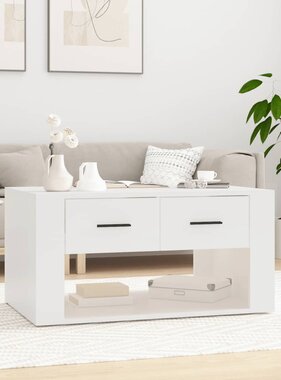 VidaXL Salontafel 80x50x40 cm bewerkt hout wit