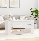 VidaXL Salontafel 80x50x40 cm bewerkt hout wit