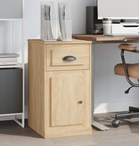 VidaXL Bijzetkast met lade 40x50x75 cm bewerkt hout sonoma eikenkleur