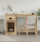 VidaXL Bureau met lade 115x50x75 cm bewerkt hout sonoma eikenkleurig