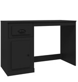 VidaXL Bureau met lade 115x50x75 cm bewerkt hout zwart