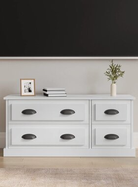 VidaXL Tv-meubel 100x35,5x45 cm bewerkt hout hoogglans wit