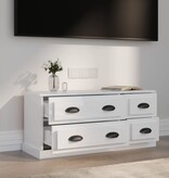 VidaXL Tv-meubel 100x35,5x45 cm bewerkt hout hoogglans wit