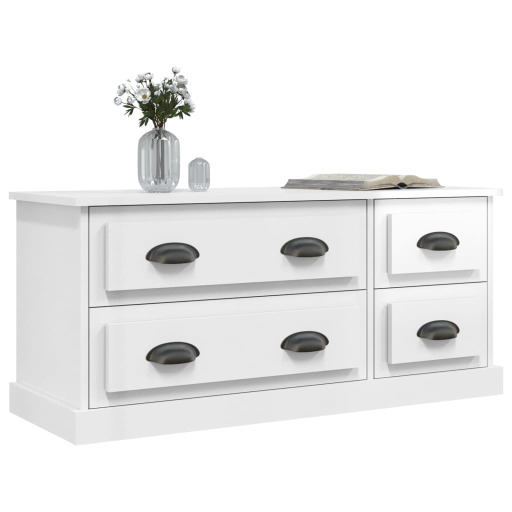 VidaXL Tv-meubel 100x35,5x45 cm bewerkt hout hoogglans wit