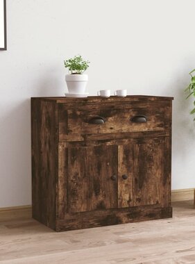 VidaXL Dressoir 70x35,5x67,5 cm bewerkt hout gerookt eikenkleurig