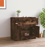 VidaXL Dressoir 70x35,5x67,5 cm bewerkt hout gerookt eikenkleurig