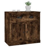 VidaXL Dressoir 70x35,5x67,5 cm bewerkt hout gerookt eikenkleurig