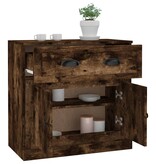 VidaXL Dressoir 70x35,5x67,5 cm bewerkt hout gerookt eikenkleurig