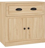 VidaXL Dressoir 70x35,5x67,5 cm bewerkt hout sonoma eikenkleurig