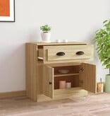 VidaXL Dressoir 70x35,5x67,5 cm bewerkt hout sonoma eikenkleurig