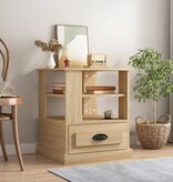 VidaXL Bijzettafel 50x50x60 cm bewerkt hout sonoma eikenkleurig
