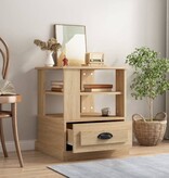 VidaXL Bijzettafel 50x50x60 cm bewerkt hout sonoma eikenkleurig