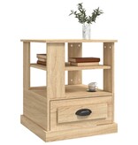 VidaXL Bijzettafel 50x50x60 cm bewerkt hout sonoma eikenkleurig
