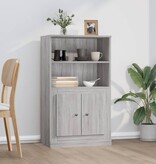 VidaXL Hoge kast 60x35,5x103,5 cm bewerkt hout grijs sonoma eikenkleur