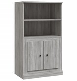 VidaXL Hoge kast 60x35,5x103,5 cm bewerkt hout grijs sonoma eikenkleur