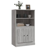VidaXL Hoge kast 60x35,5x103,5 cm bewerkt hout grijs sonoma eikenkleur