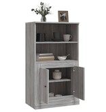 VidaXL Hoge kast 60x35,5x103,5 cm bewerkt hout grijs sonoma eikenkleur